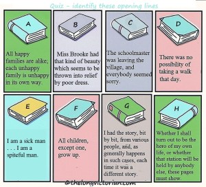 graphic of opening lines