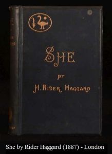 1887 edition of She by Rider Haggard