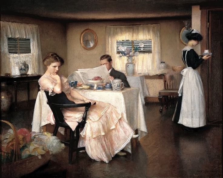 The Breakfast by American artist, William McGregor Paxton, c 1911