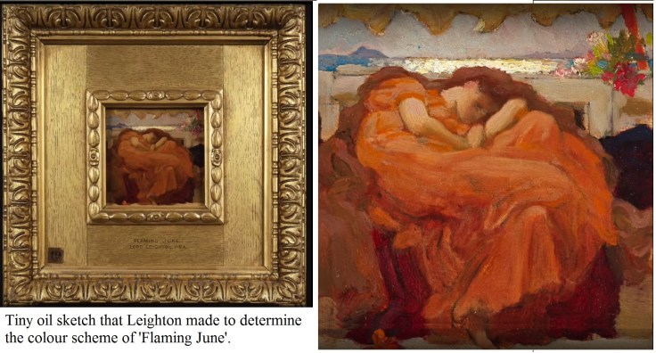 Flaming June painting test colour version