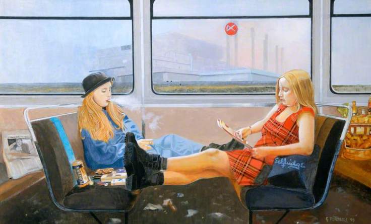 Travelling Companions, after Augustus Leopold Egg (1999) by Glynn Porteous (1935–2003). Kirkleatham Museum, Yorkshire.