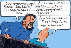 Herge's Captain Haddock and Tintin