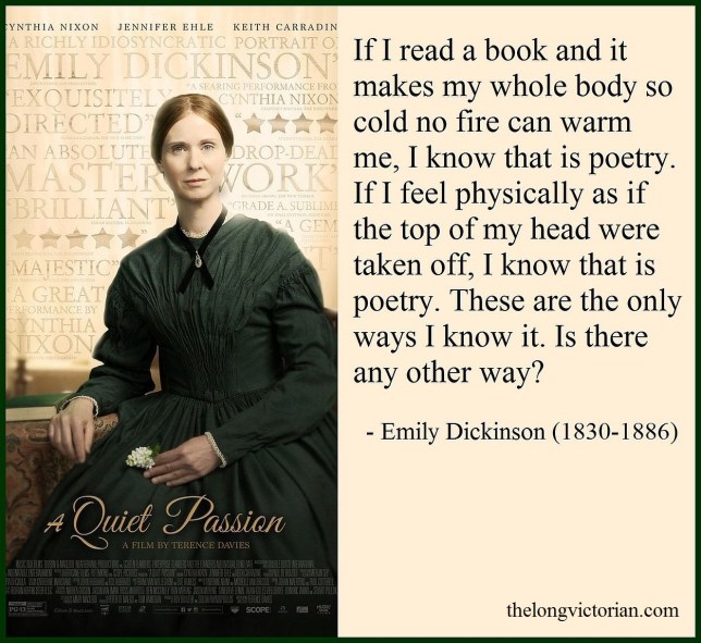Image with Emily Dickinson quote and movie poster