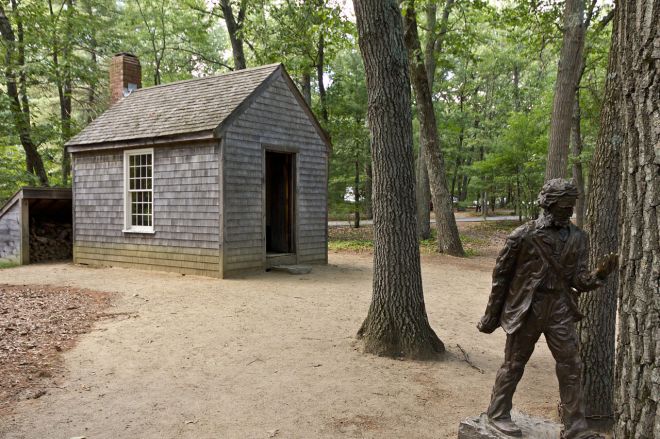 Hut of writer and thinking, Henry David Thoreau