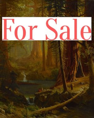 For sale. Giant Redwood Trees of California (1874) by Albert Bierstadt
